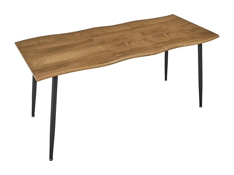 Table extensible pour 4 à 6 personnes en bois Honoré  - Marron et noir