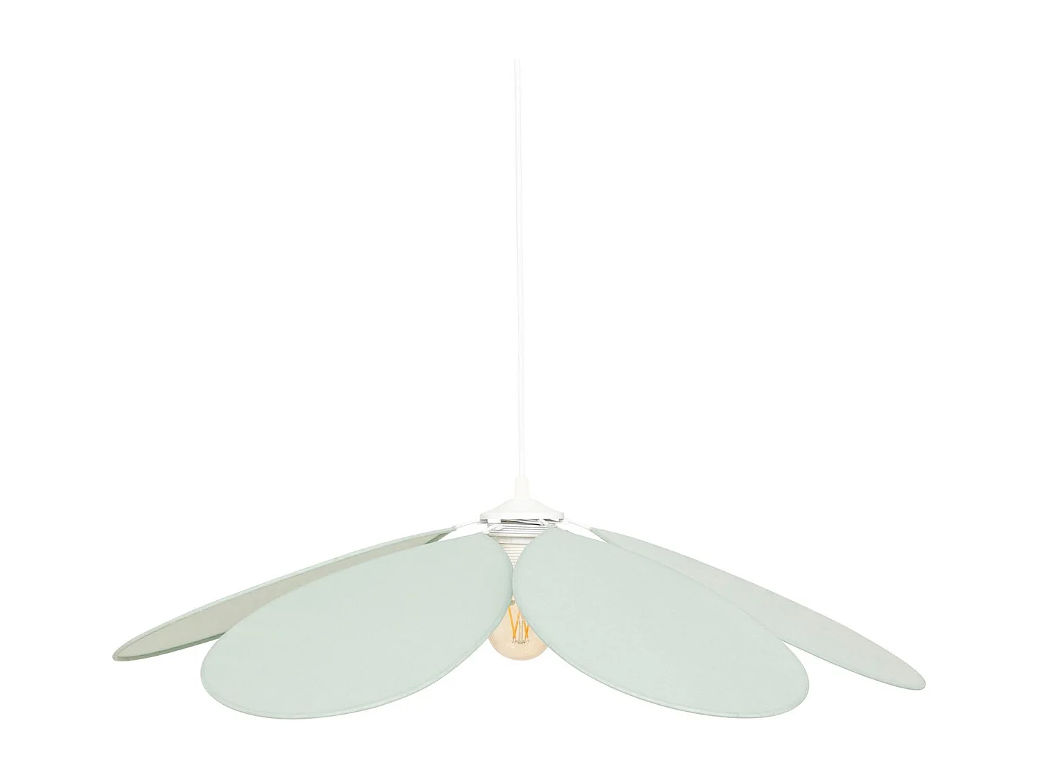 Suspension en lin FLEUR - Diam 72 cm - Vert