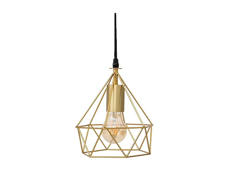 Suspension filaire en métal - Diam 19 cm - Or