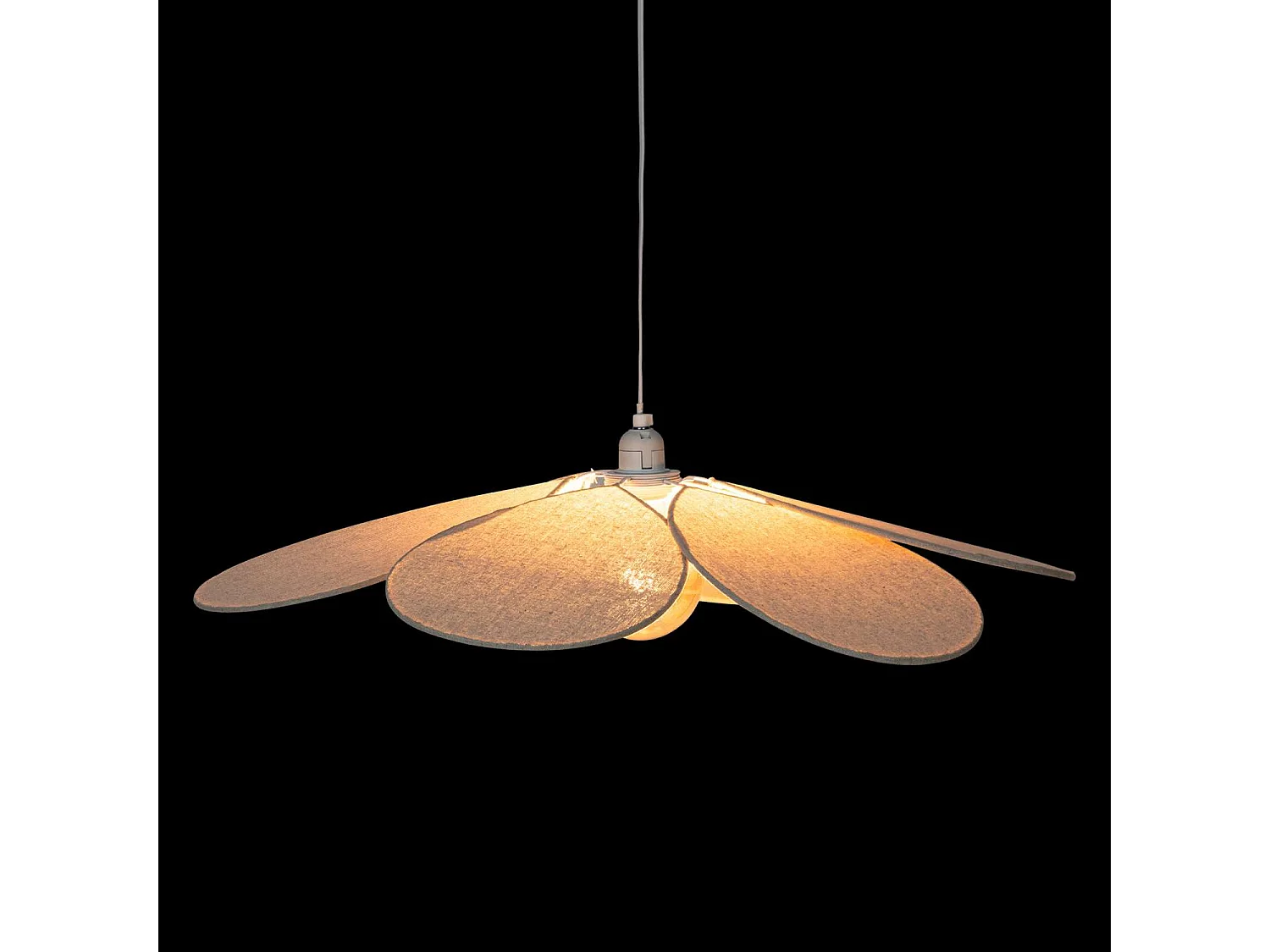 Suspension en lin FLEUR - Diam 72 cm - Beige