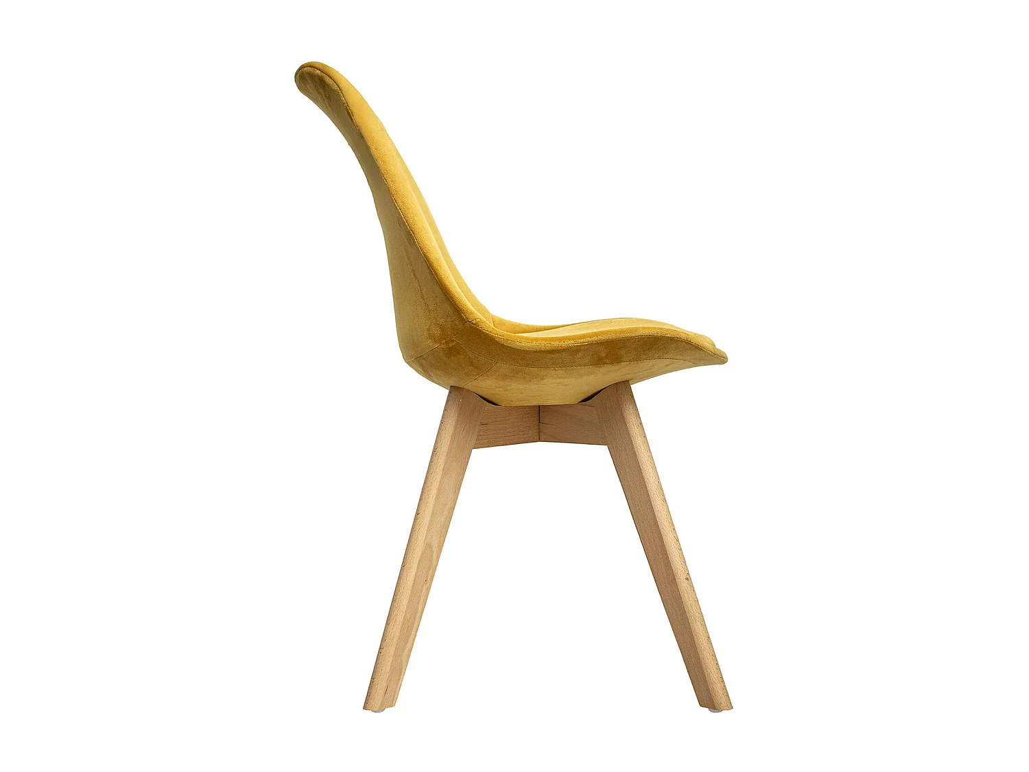 Lot de 4 Chaises effet velours Baya