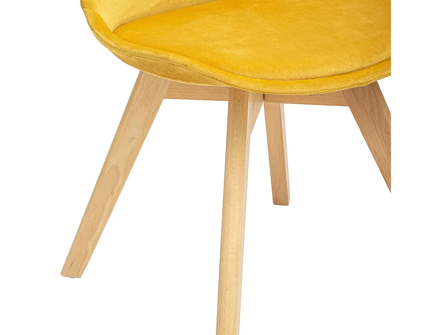 Lot de 4 Chaises effet velours Baya