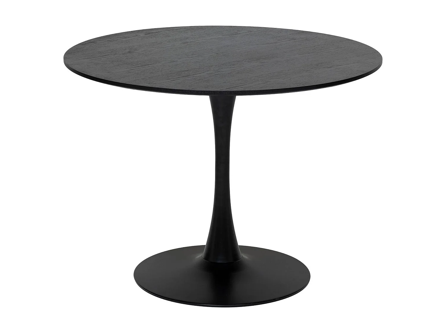 Table à manger ronde en bois pour 4 personnes ELIAS - Noir