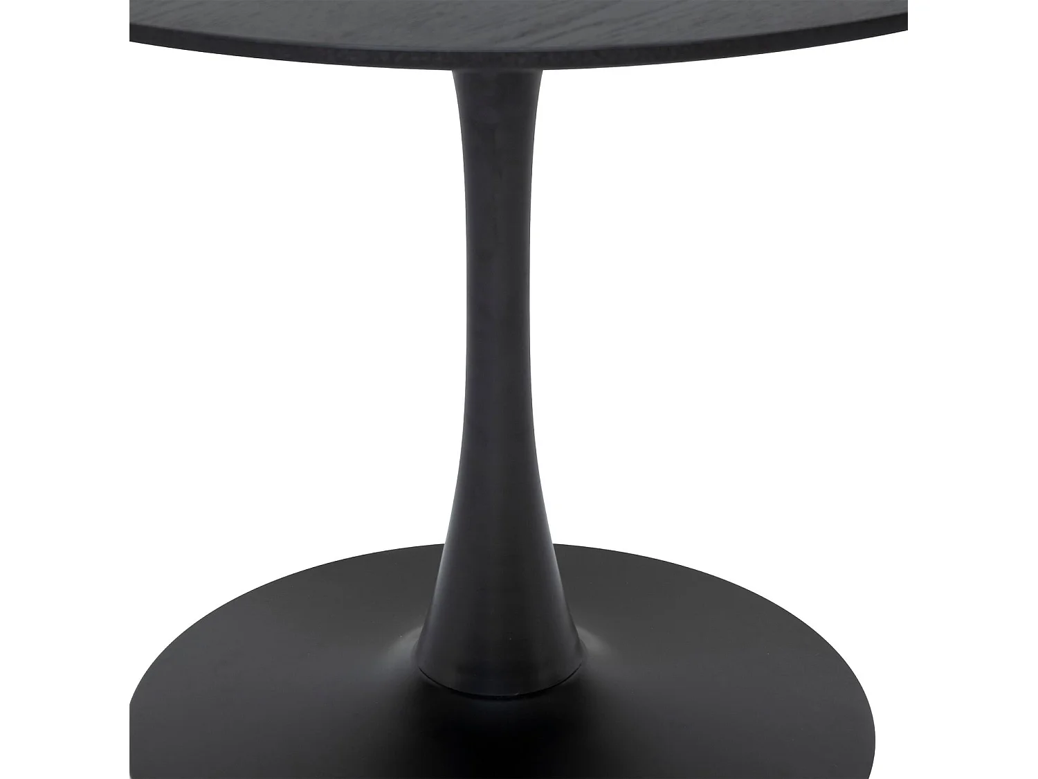 Table à manger ronde en bois pour 4 personnes ELIAS - Noir