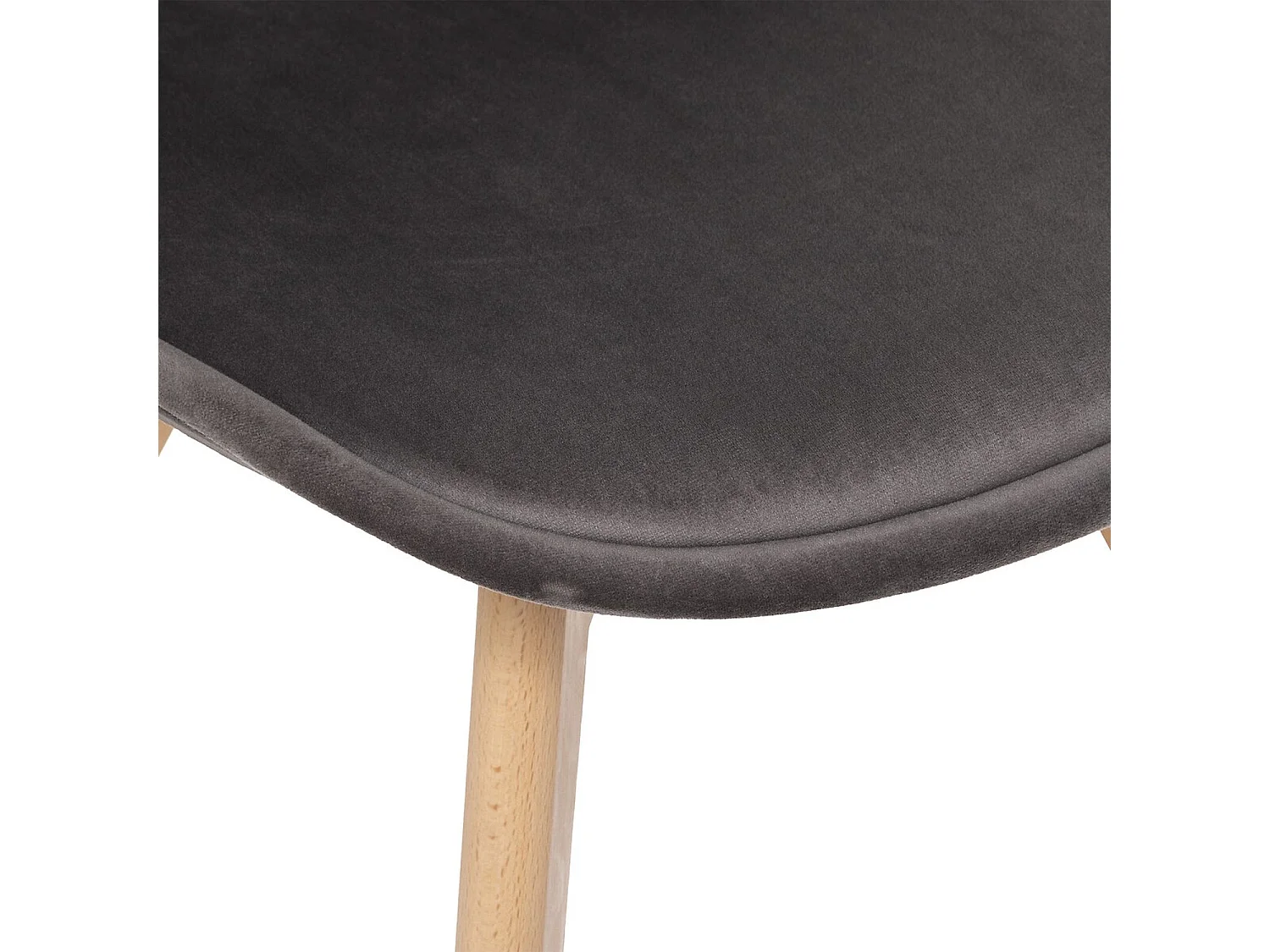 Lot de 4 Chaises effet velours Baya