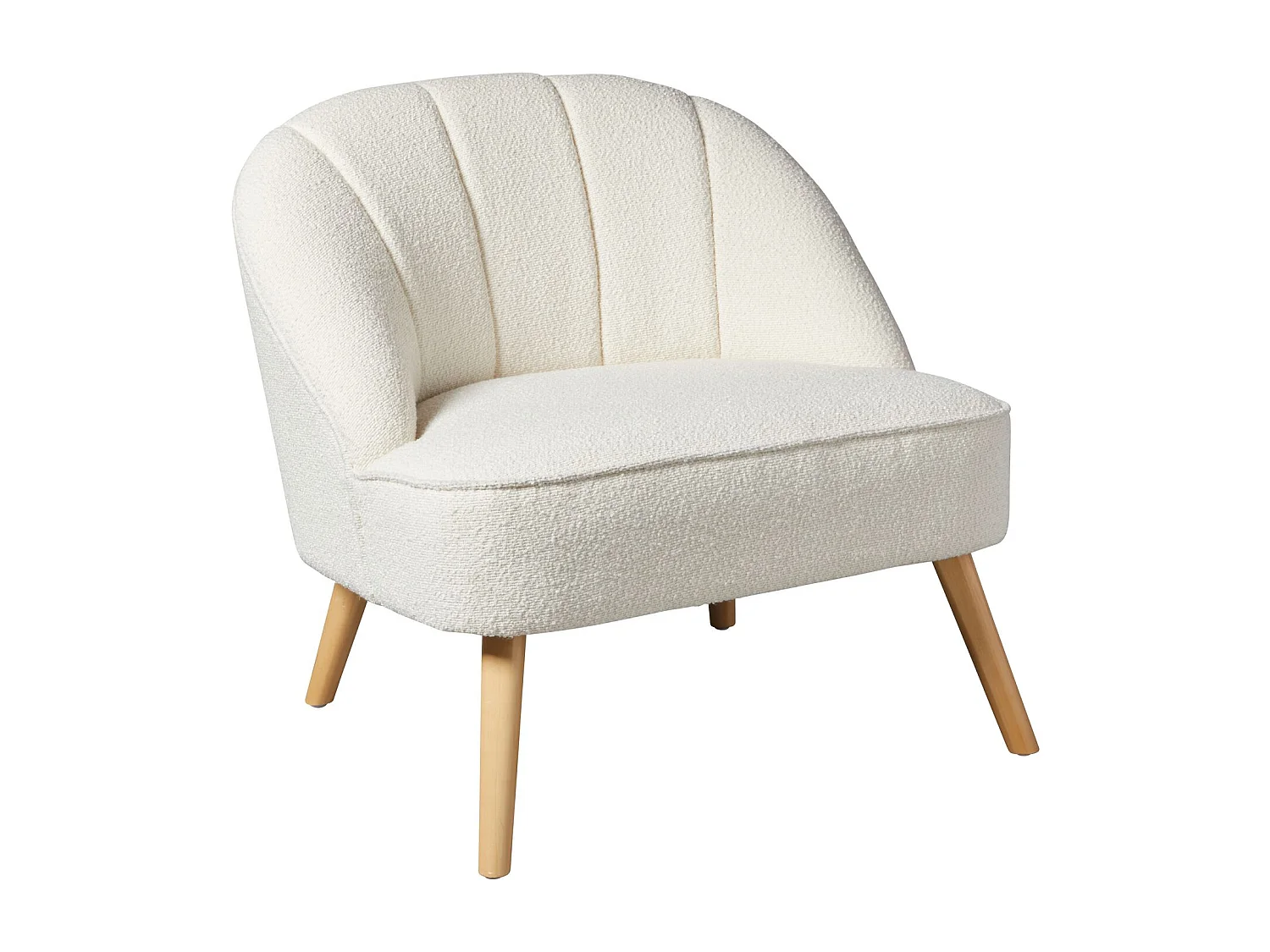 Fauteuil en velours et pieds en bois NAOVA