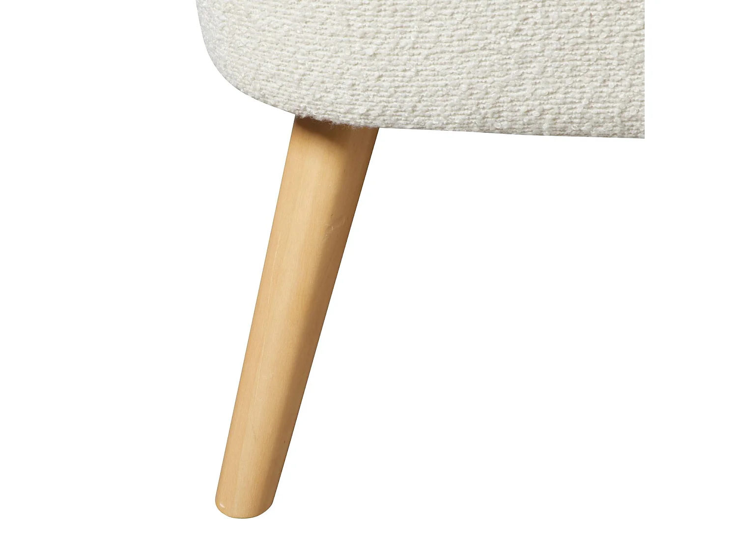 Fauteuil en velours et pieds en bois NAOVA