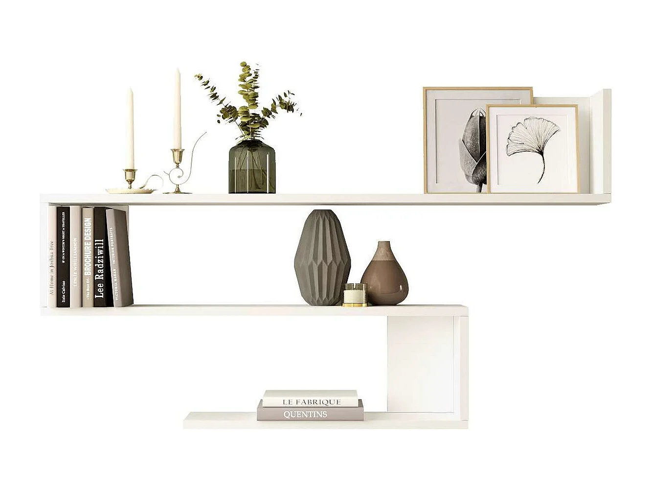 Etagère murale 3 tablettes Oscillia en bois