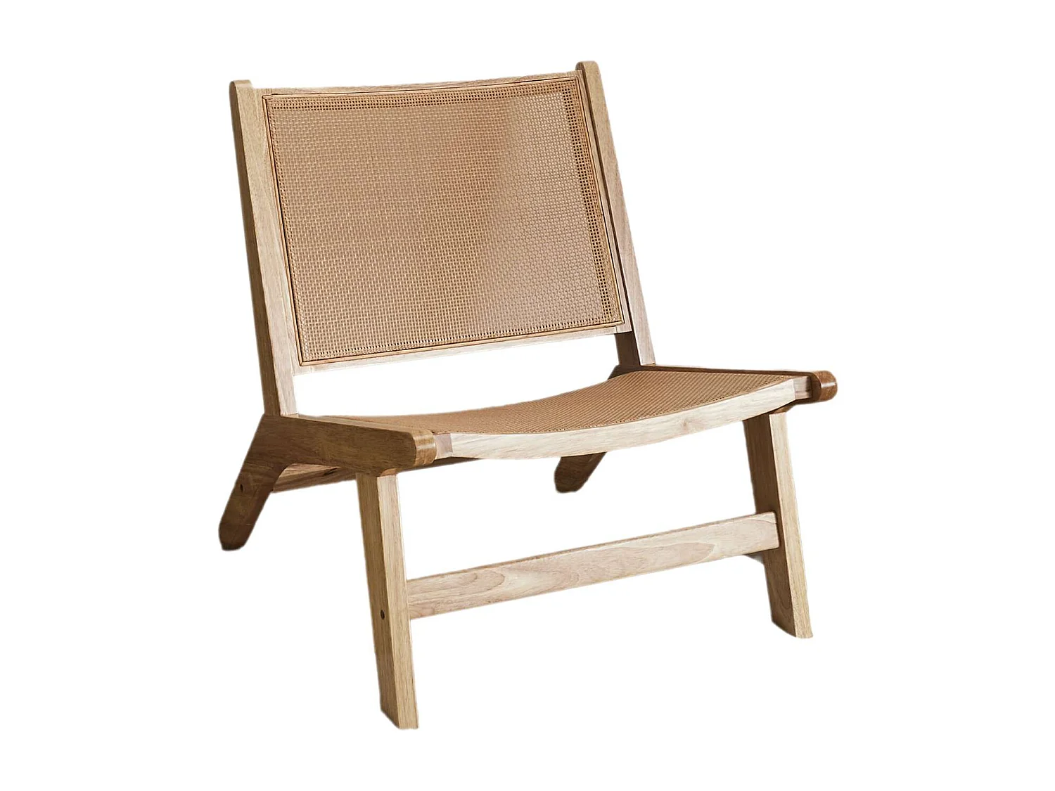 Fauteuil Bali en cannage - Marron