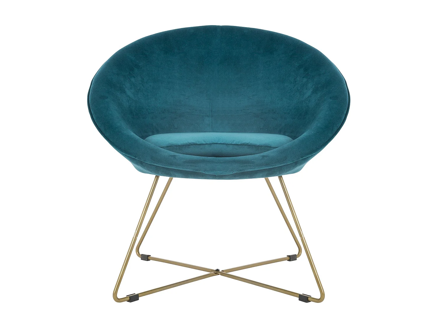 Fauteuil de salon en velours Evan
