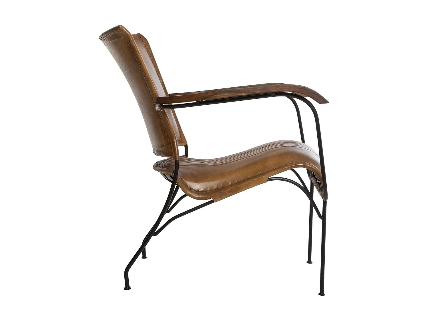 Fauteuil Vintage en cuir - Marron