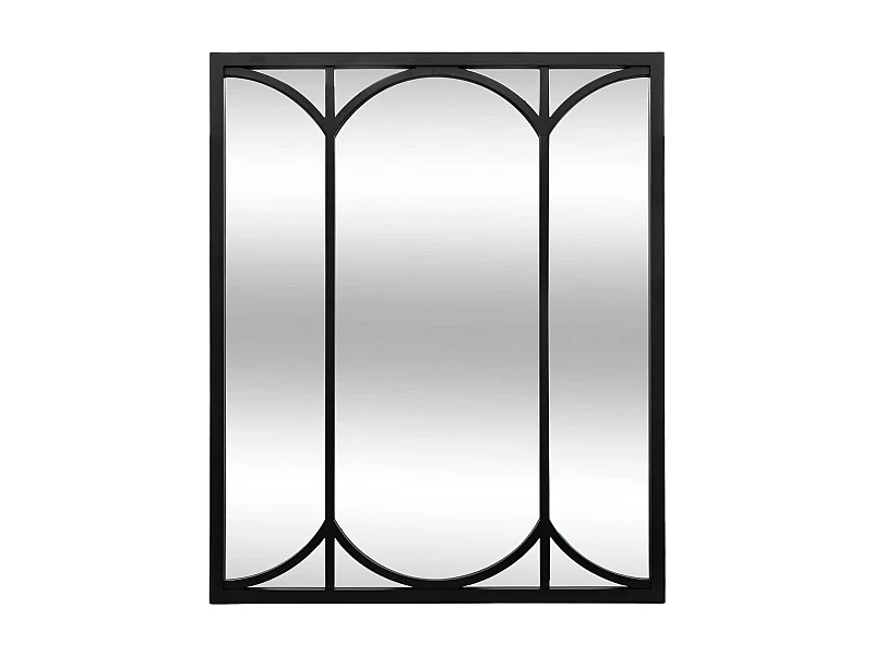 Miroir style verrière - 74 x 90 cm - Noir