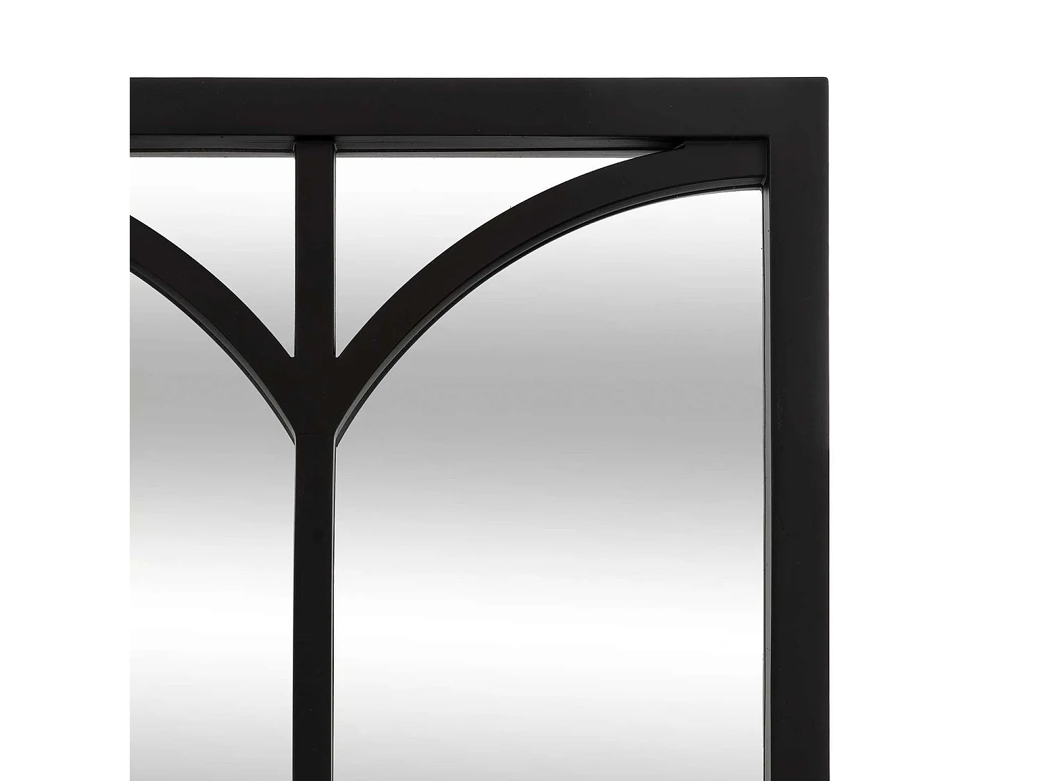 Miroir style verrière - 74 x 90 cm - Noir