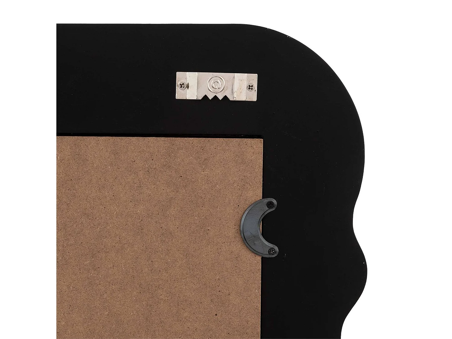 Miroir en bois VAGUES - 40 x 55 cm - Noir