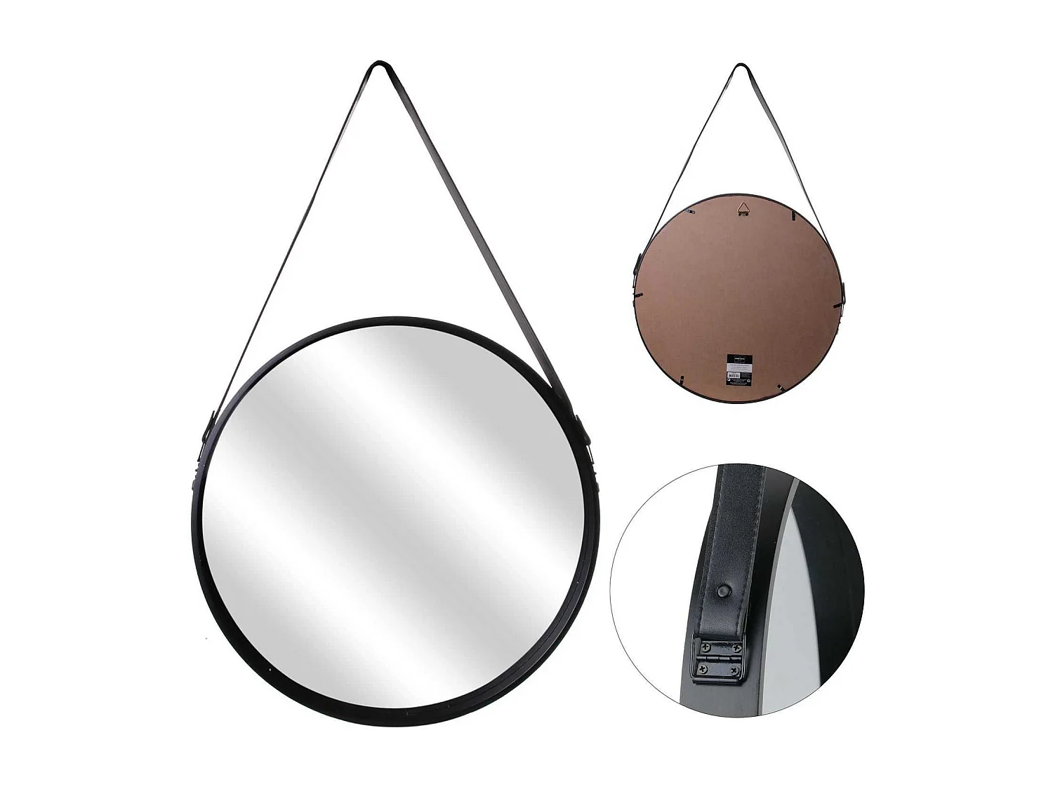 Miron rond à suspendre avec une anse