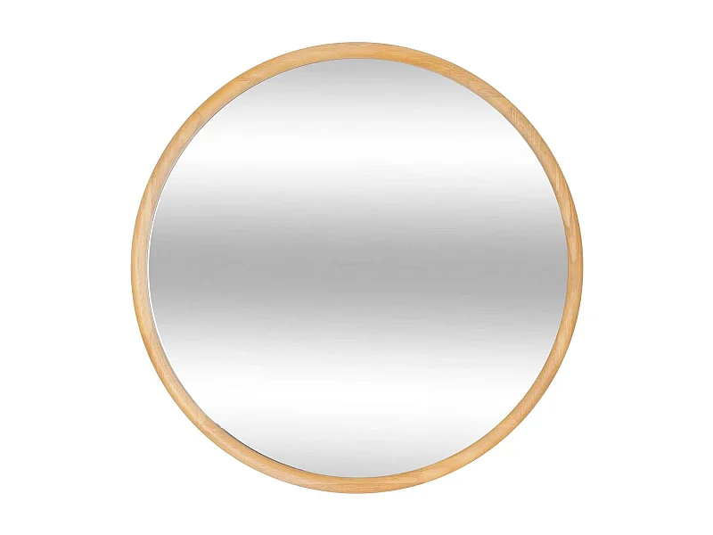 Miroir rond en bois - Diam 55 cm - Marron