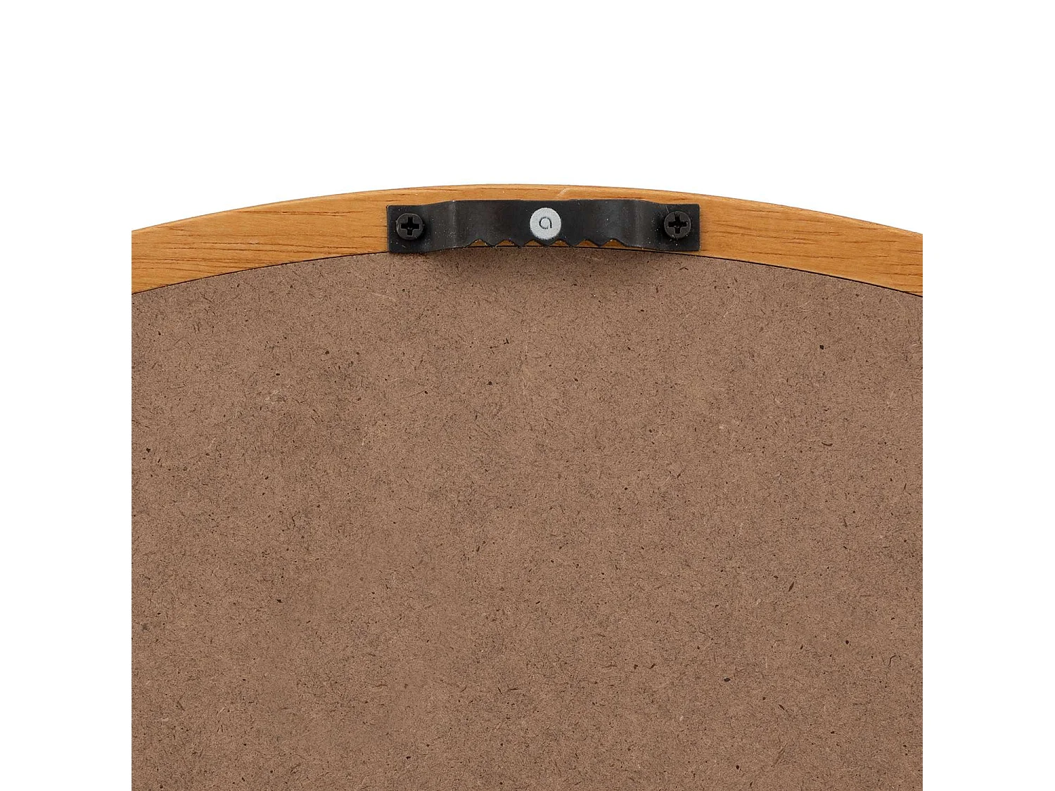Miroir rond en bois - Diam 55 cm - Marron