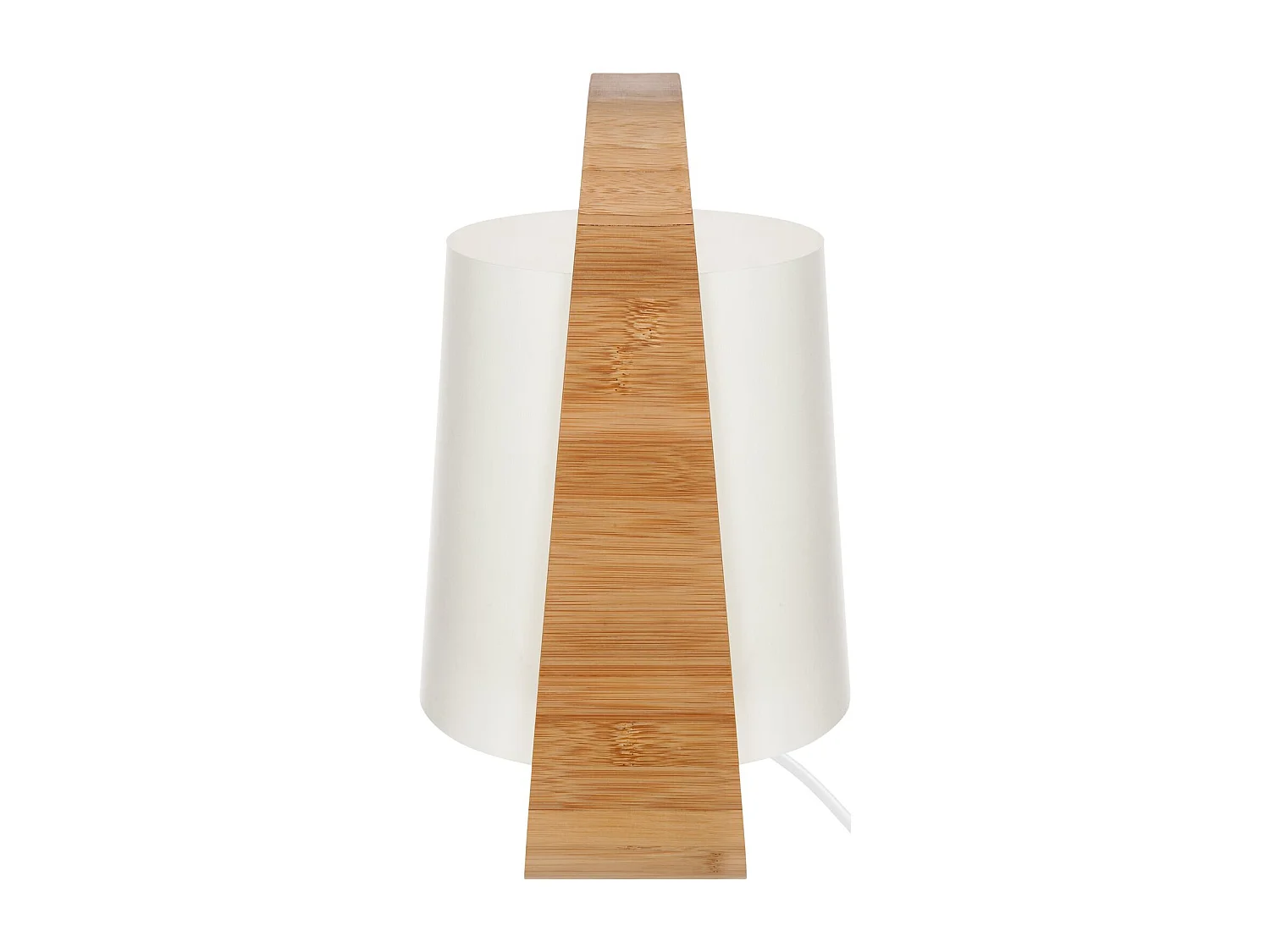 Lampe en bambou Life - H. 35 cm - Blanc