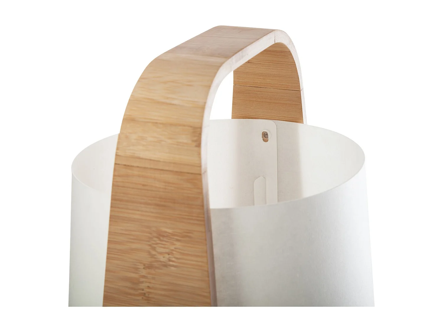 Lampe en bambou Life - H. 35 cm - Blanc