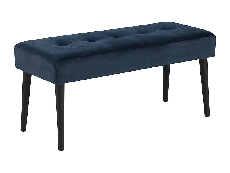 Banc 2 places Bella en métal et tissus effet velours