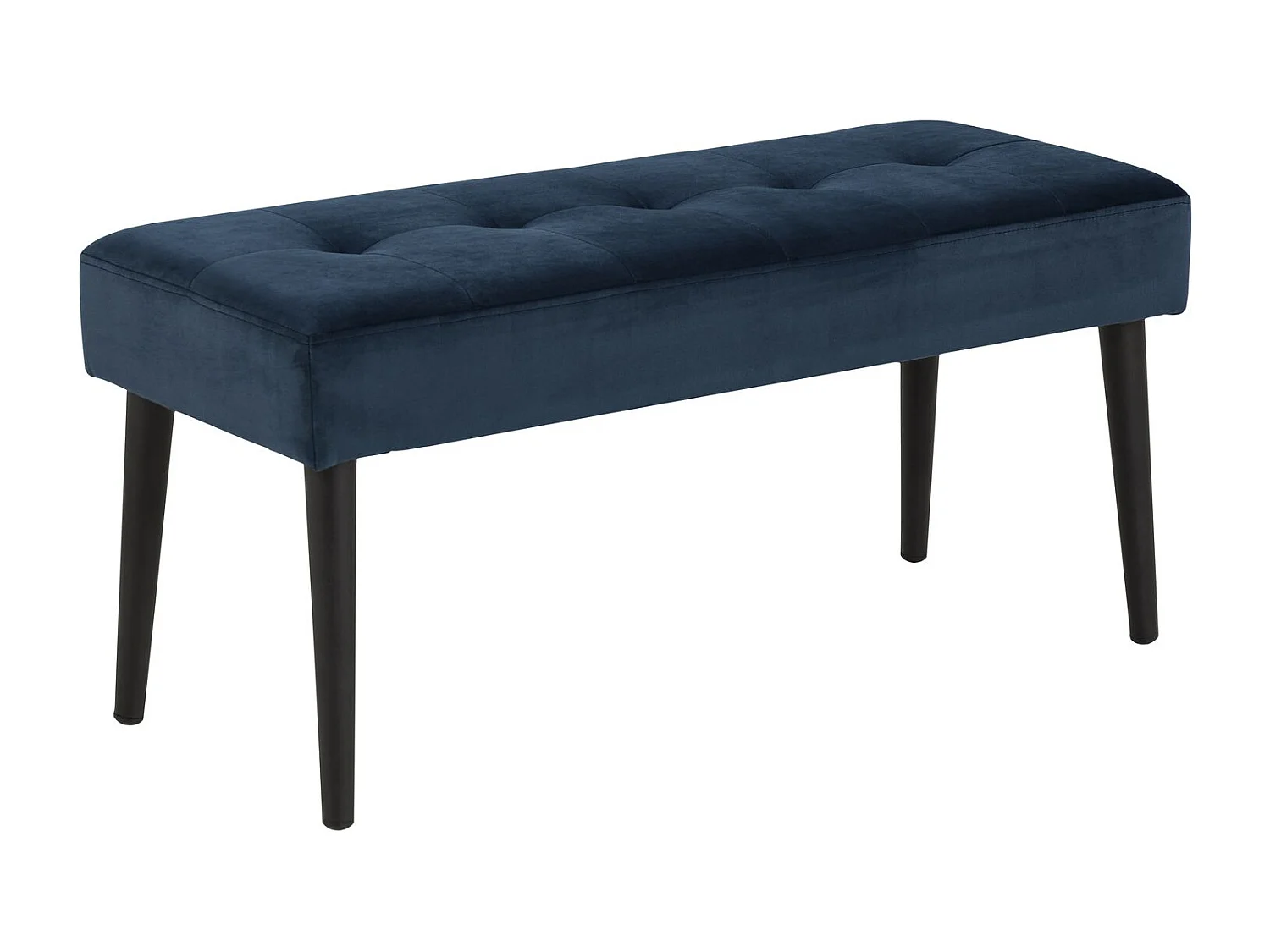 Banc 2 places Bella en métal et tissus effet velours