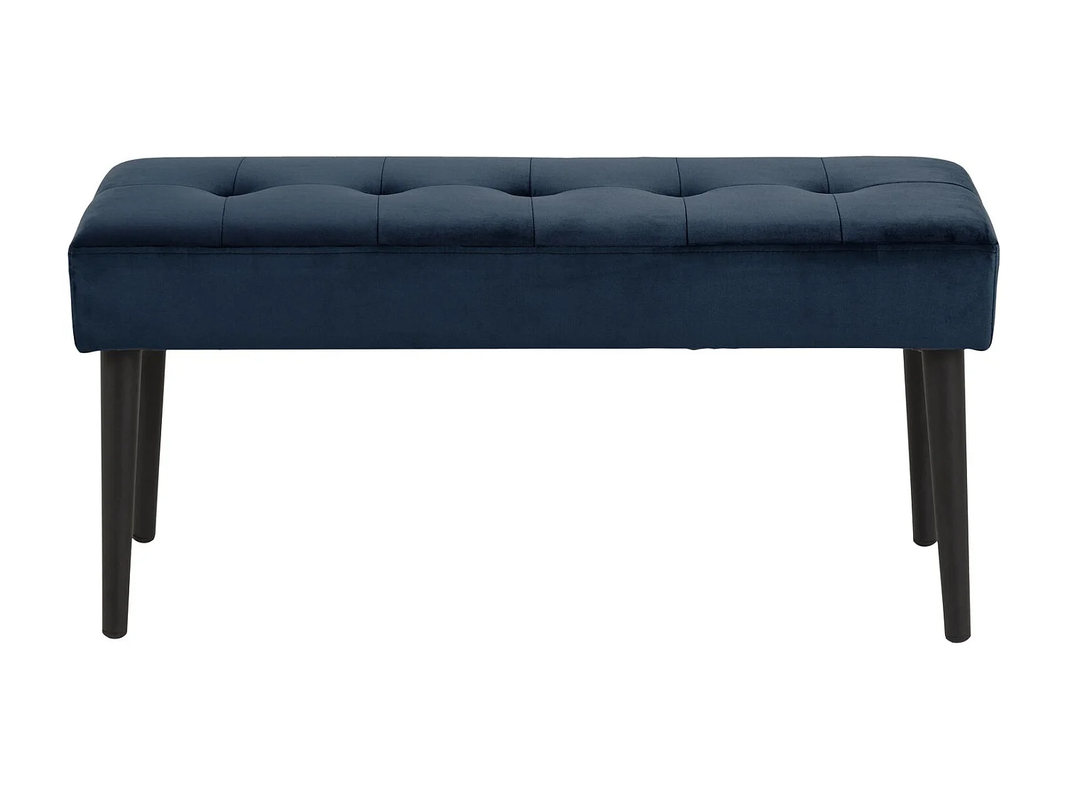 Banc 2 places Bella en métal et tissus effet velours