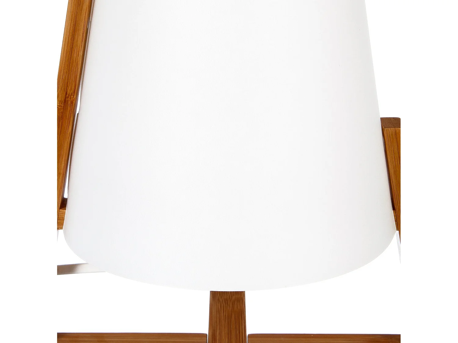 Lampe à poser en bambou Life - H. 31,5 cm - Blanc
