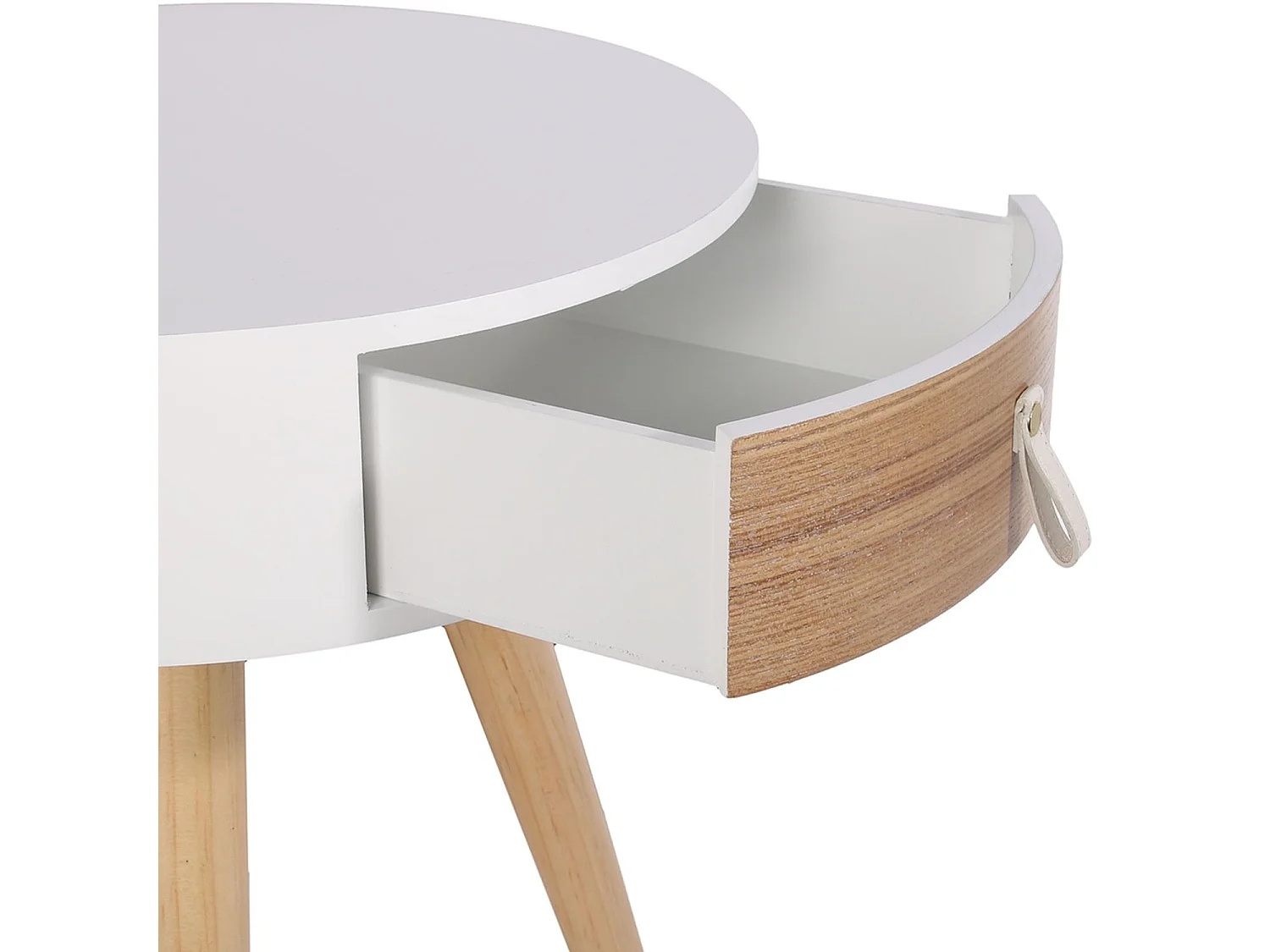 Table de chevet scandinave Nora - Diam. 35 x H. 45 cm