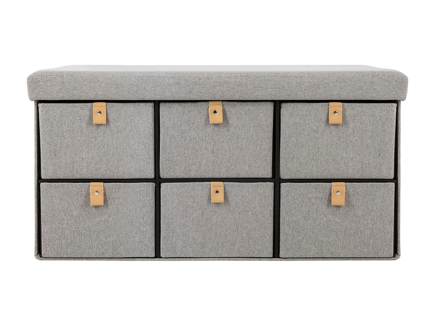 Banc d'entrée pliable Suède - L. 76 x H. 38 cm - Gris