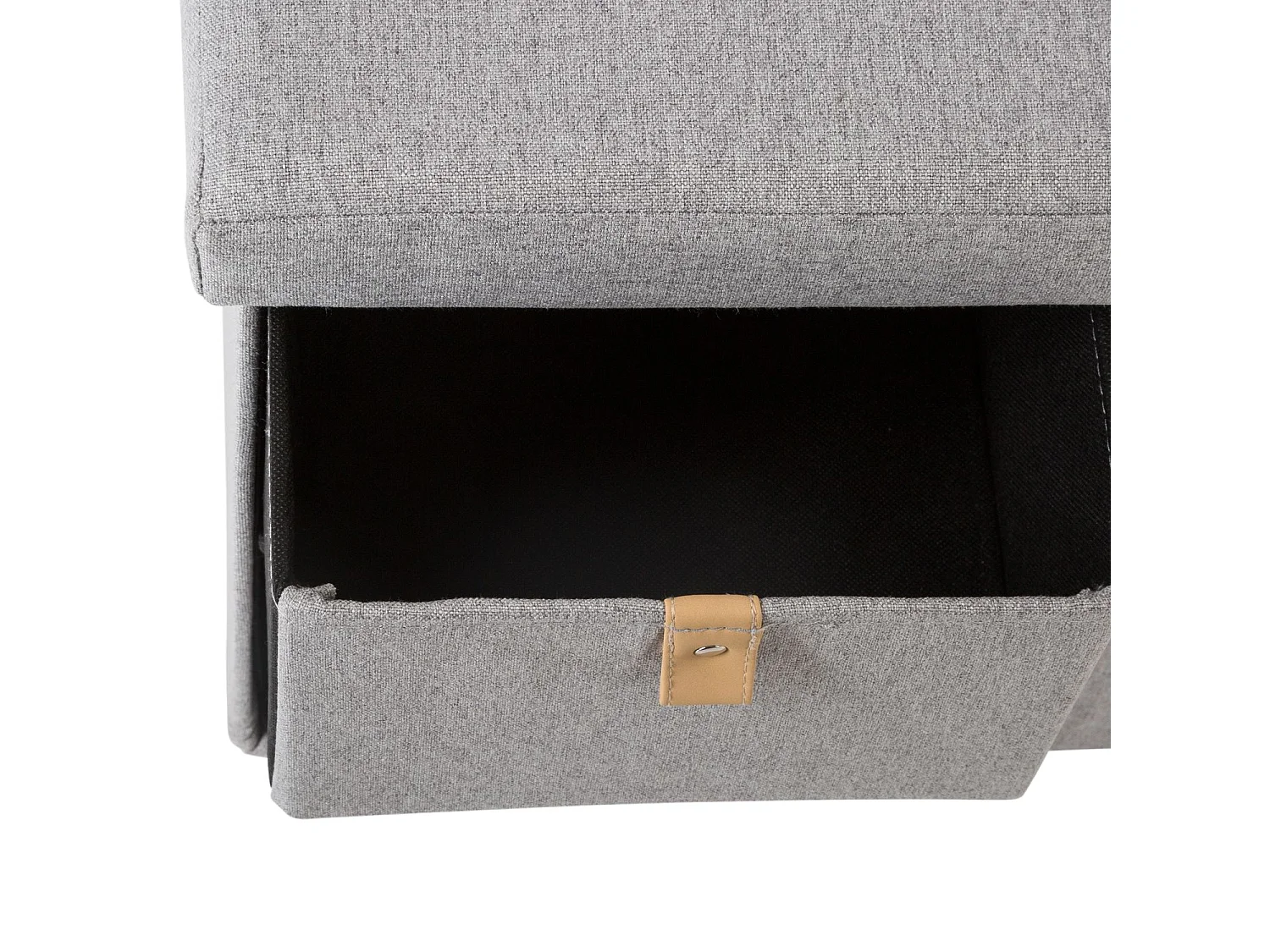 Banc d'entrée pliable Suède - L. 76 x H. 38 cm - Gris