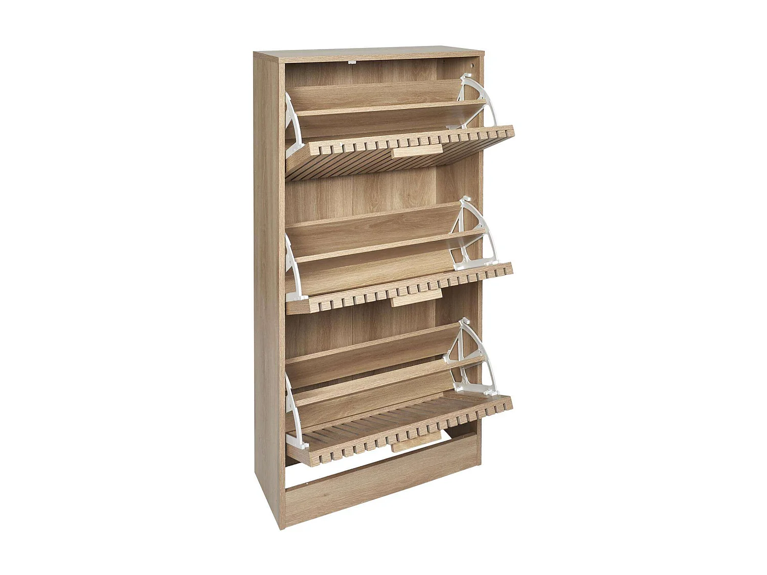 Meuble à chaussures avec 3 portes Saulk - Marron