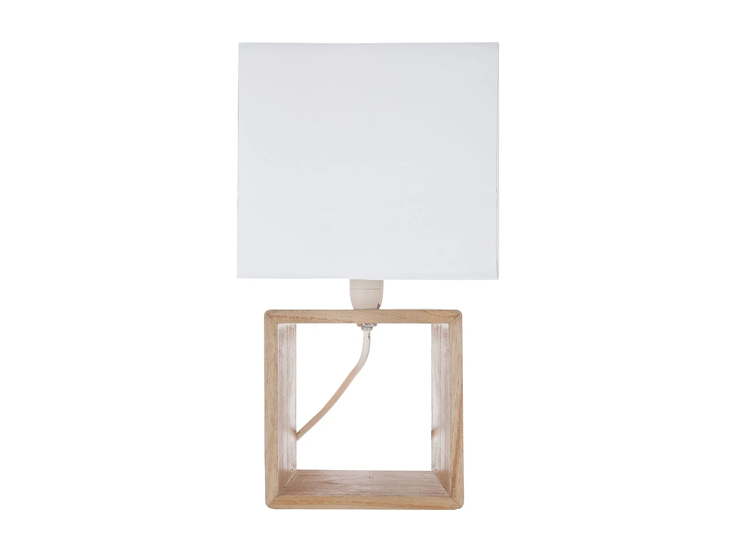 Lampe à poser design Scandi - H. 32 cm - Blanc