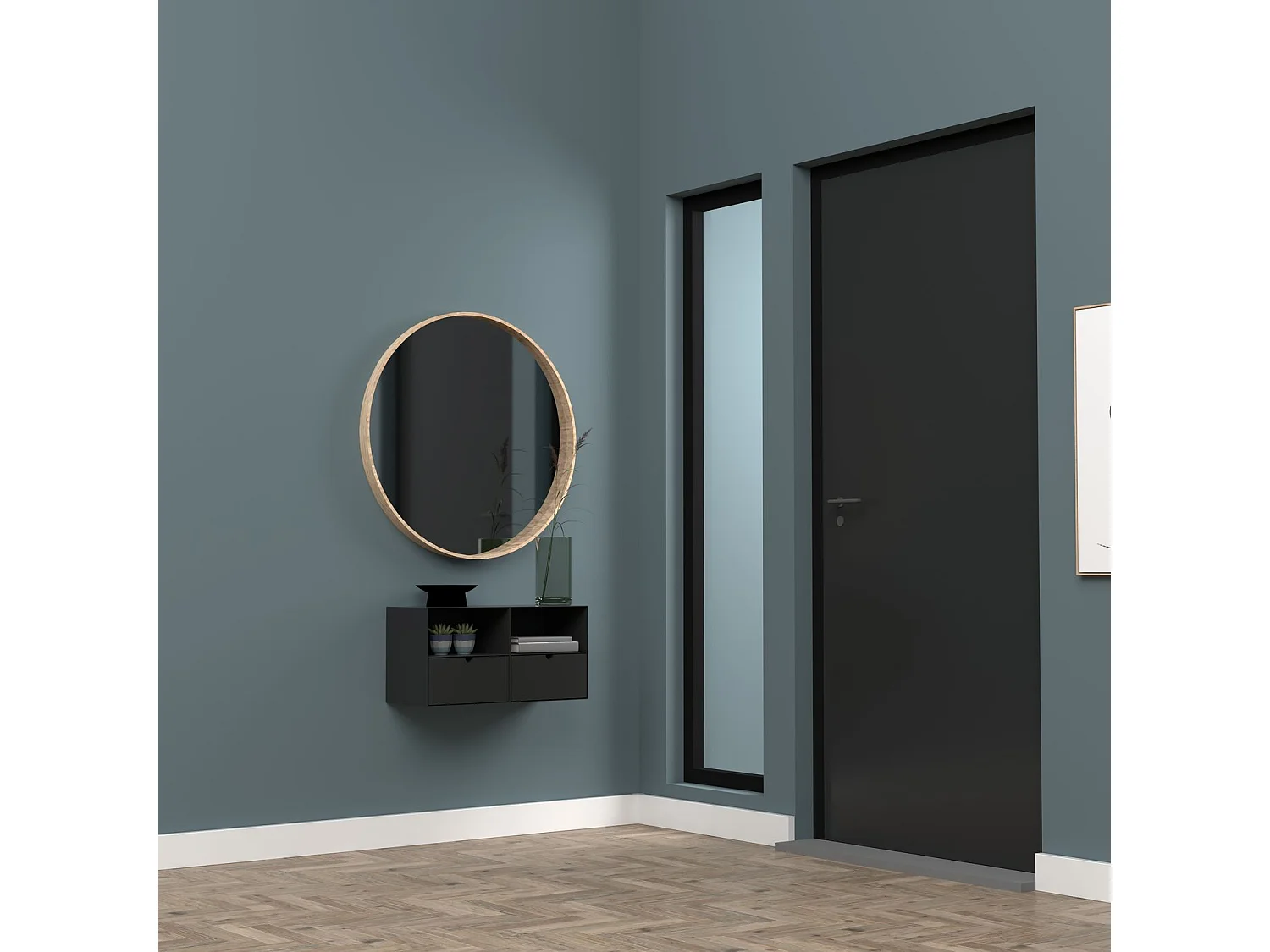 Table de chevet Juliette à suspendre avec 1 tiroir