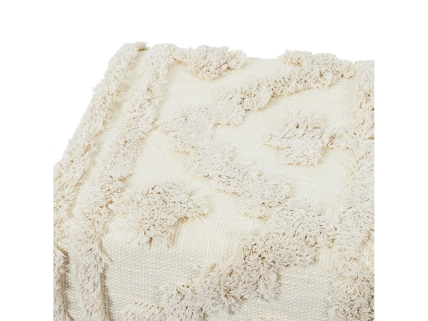 Banc Mirage avec détails motif en polyester et MDF - Beige et Blanc