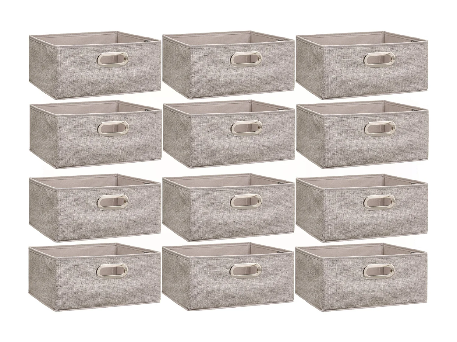 Lot de 12 Boites de rangement en tissu