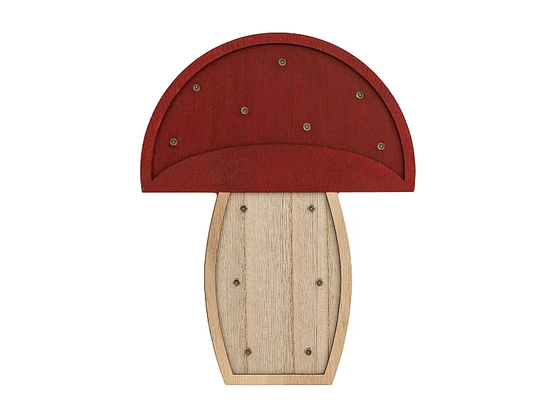 Lampe à suspendre CHAMPIGNON - H. 23 cm - Rouge et beige