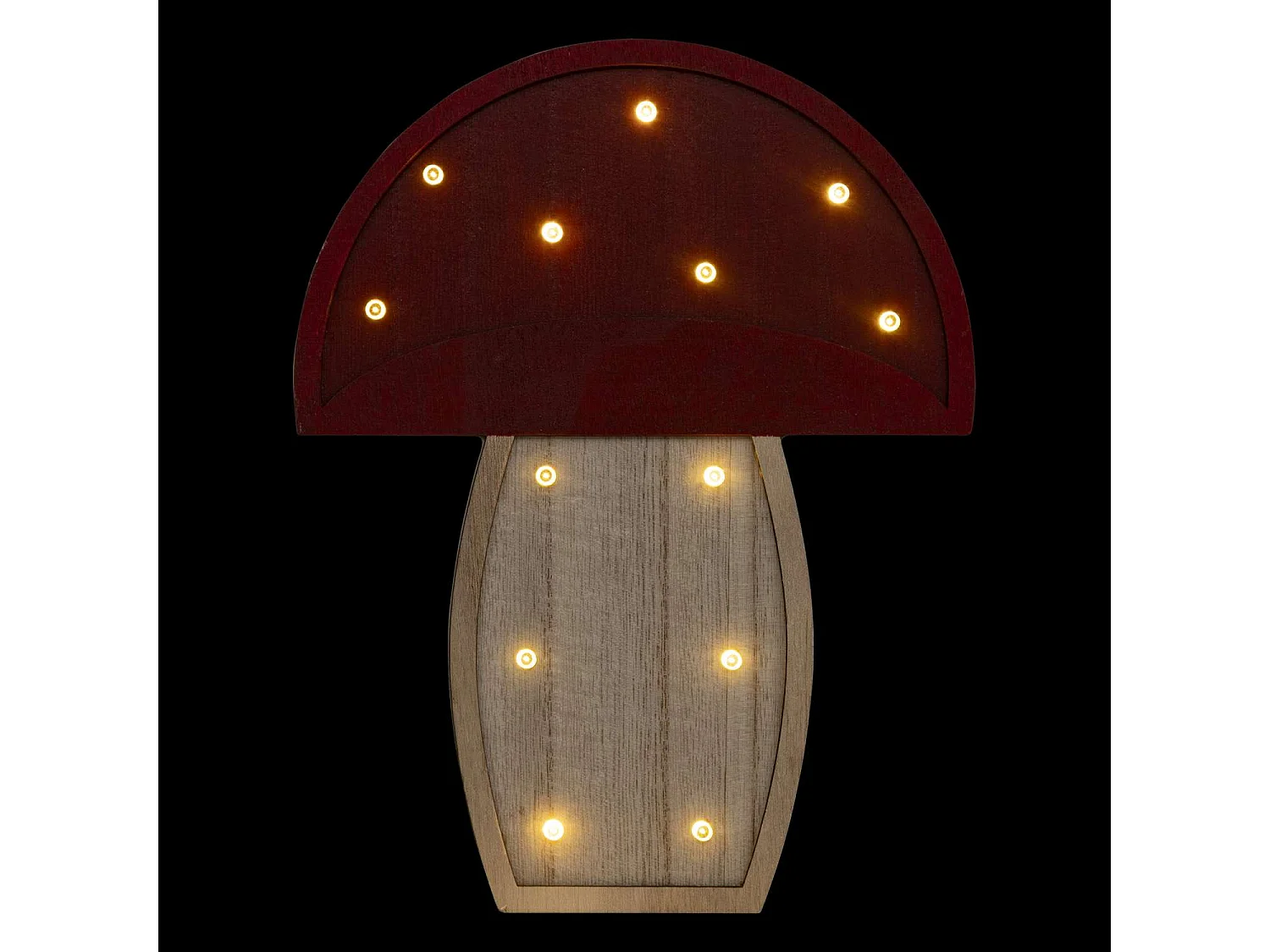 Lampe à suspendre CHAMPIGNON - H. 23 cm - Rouge et beige