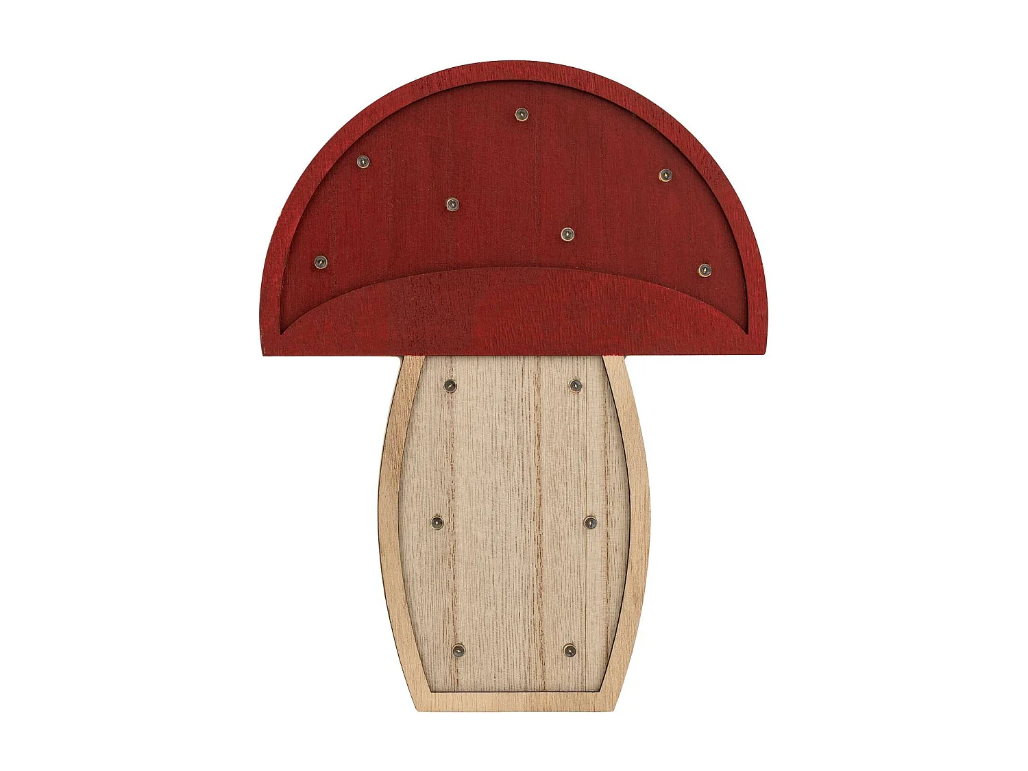 Lampe à suspendre CHAMPIGNON - H. 23 cm - Rouge et beige