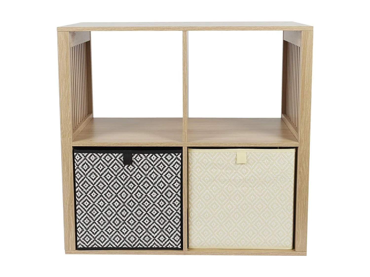 Etagère de rangement 4 cases Saulk - Marron