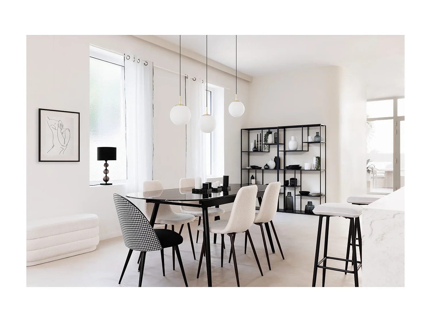 Etagère 6 niveaux Gota en métal - Noir