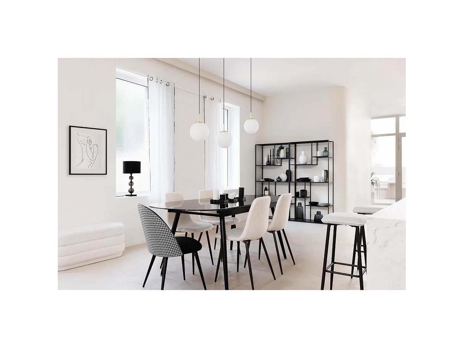 Etagère 6 niveaux Gota en métal - Noir