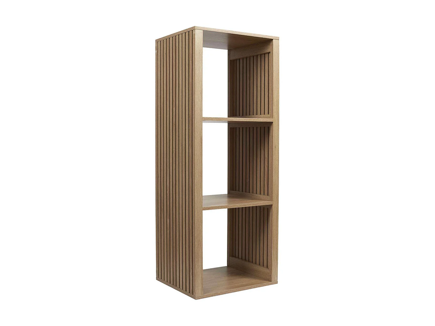 Etagère de rangement 3 cases Saulk en bois - Marron