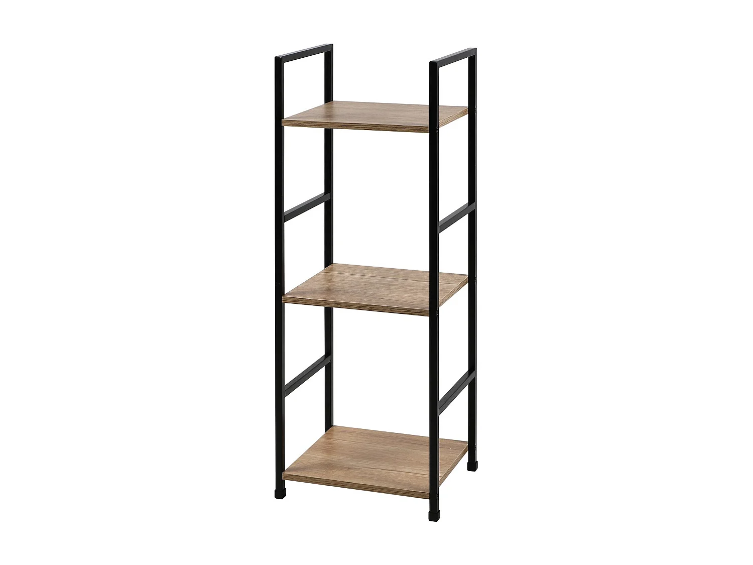Etagère droite échelle 3 niveaux Colorado H.48 en Métal et MDF - Beige et Noir