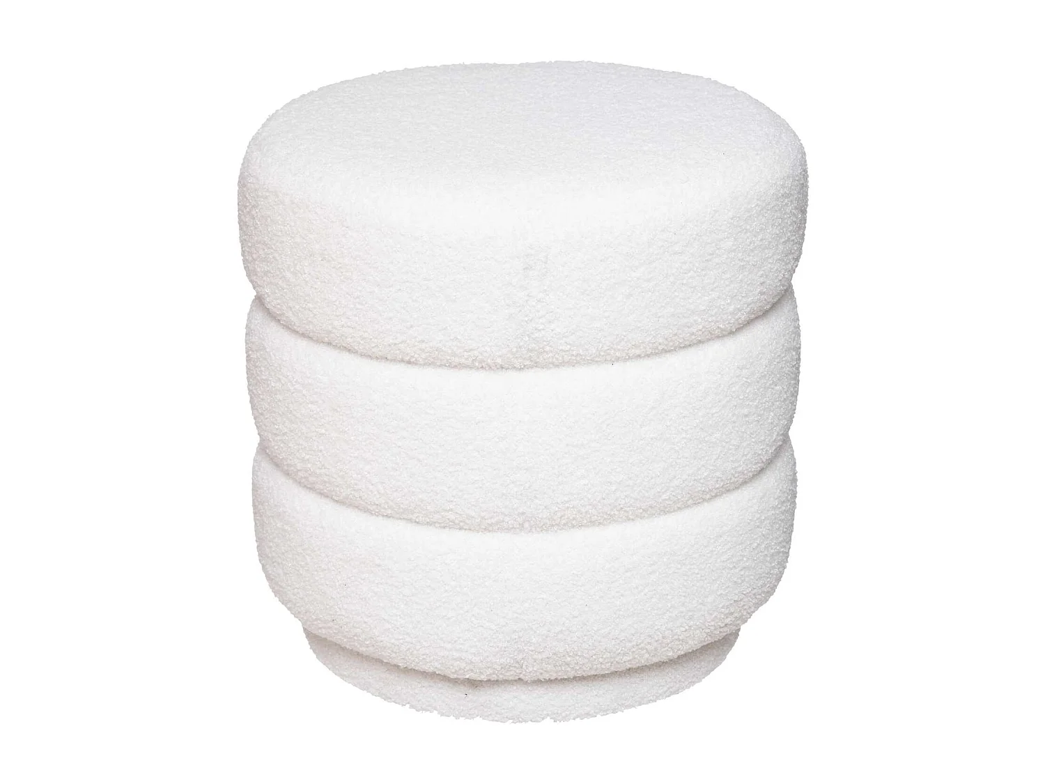 Pouf en bouclette KEMI - Blanc