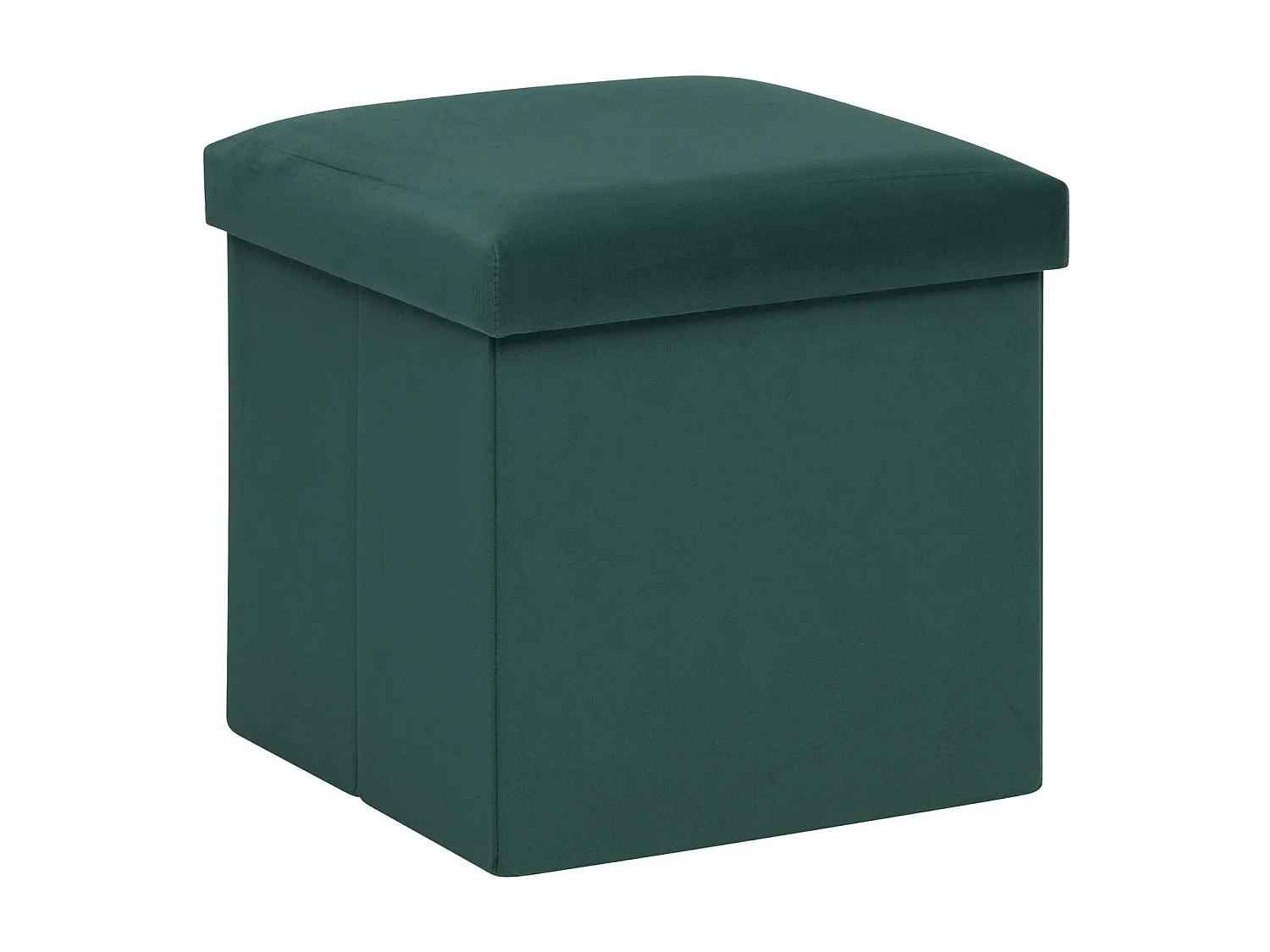 Pouf de rangement pliable en velours