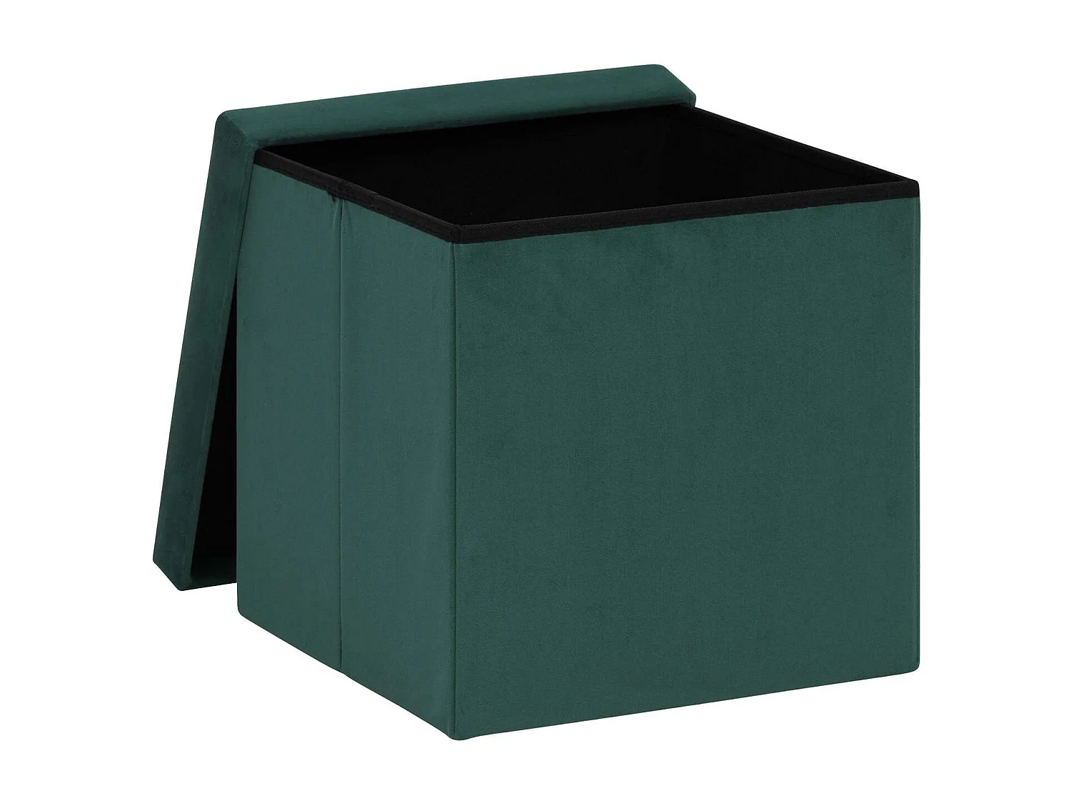 Pouf de rangement pliable en velours