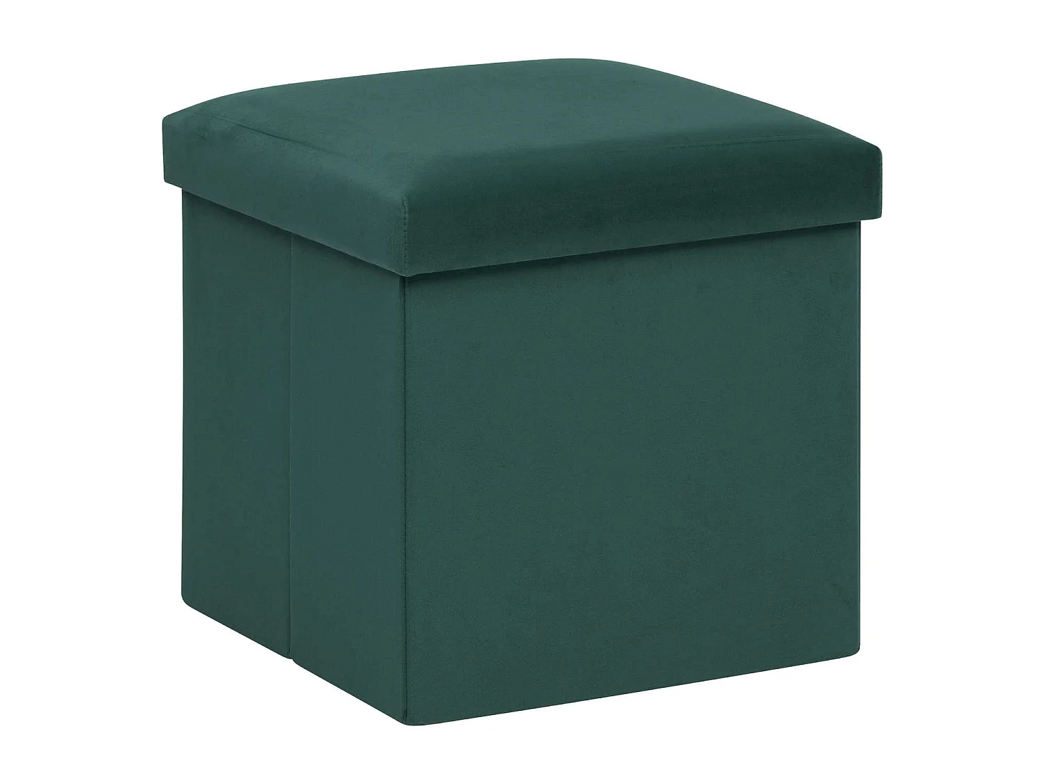 Pouf de rangement pliable en velours