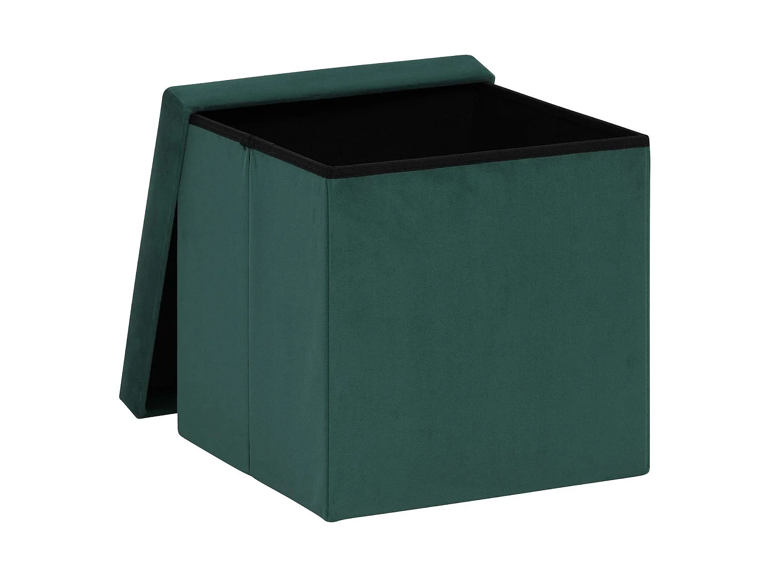 Pouf de rangement pliable en velours