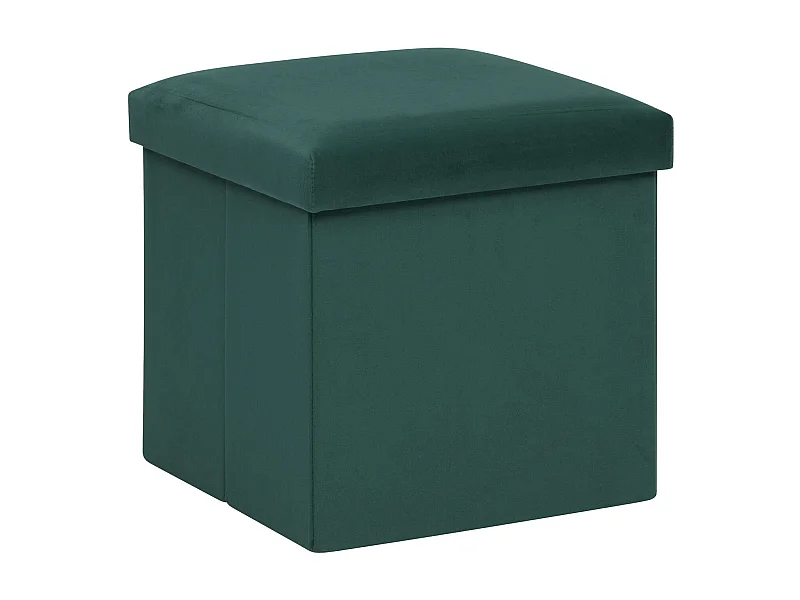 Pouf de rangement pliable en velours