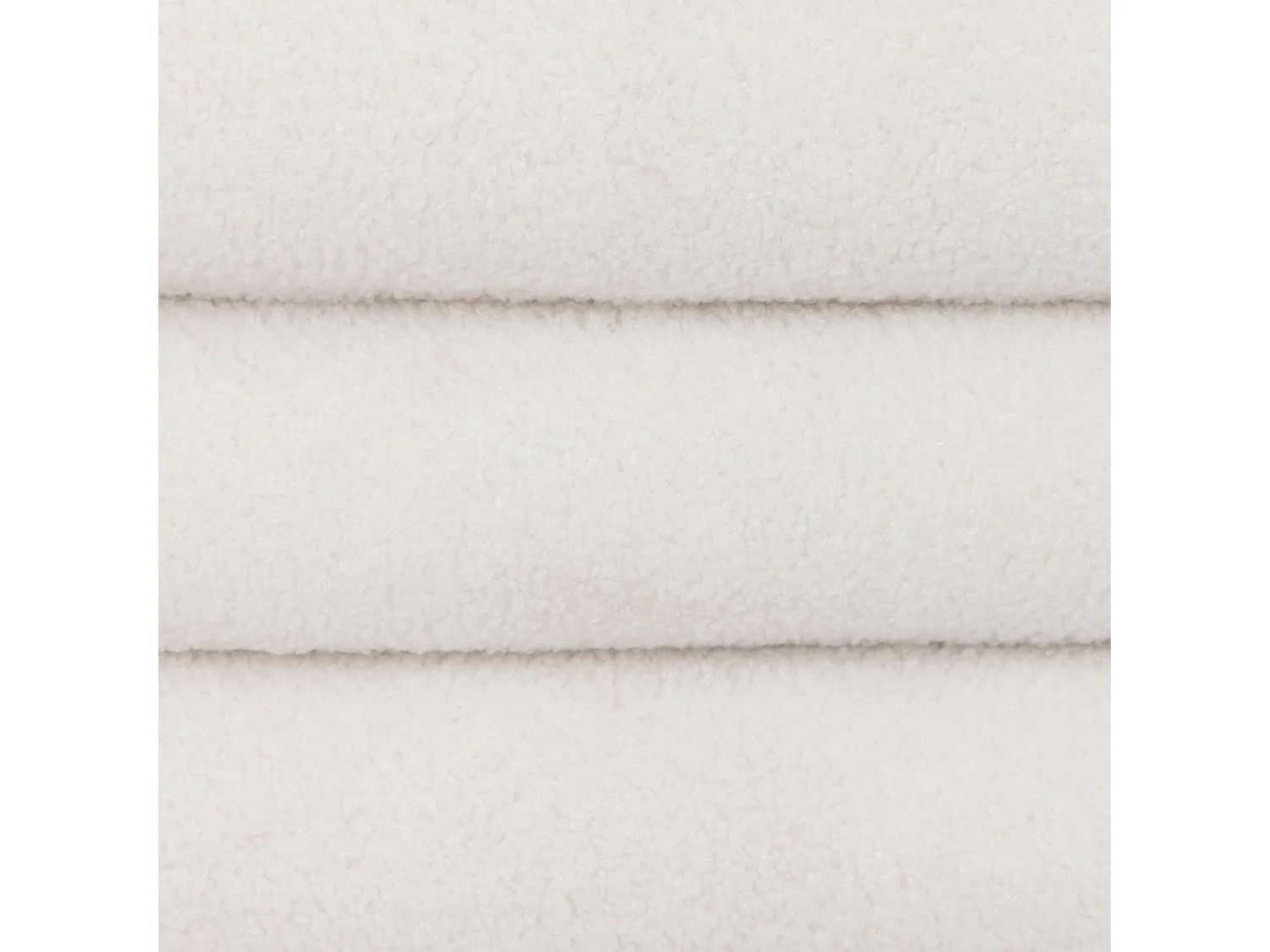 Pouf de rangement en bouclette GUILIA - Blanc